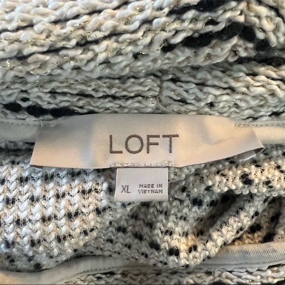 Loft Cream Slouchy Turtleneck Chunky Knit Sweater Extra Large - Picture 8 of 9